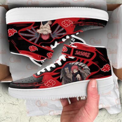Sasori Sneakers Air Mid Custom Akatsuki Anime Shoes for Otaku 3