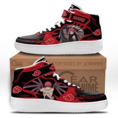 Sasori Sneakers Air Mid Custom Akatsuki Anime Shoes for Otaku
