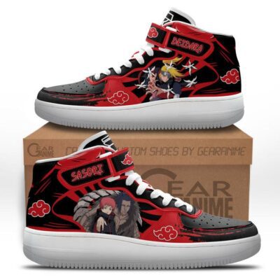 Sasori and Deidara Sneakers Air Mid Custom Akatsuki Anime Shoes