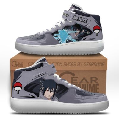Sasuke Uchiha Sneakers Air Mid Custom Anime Shoes