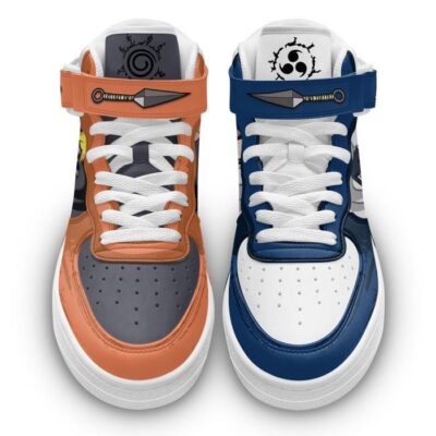 Sasuke Uchiha and Nrt Uzumaki Young Sneakers Air Mid Anime Shoes 2