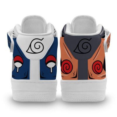 Sasuke Uchiha and Nrt Uzumaki Young Sneakers Air Mid Anime Shoes 3