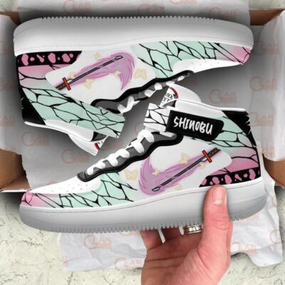 Shinobu Kocho Sneakers Air Mid Custom Anime Demon Slayer Shoes 3
