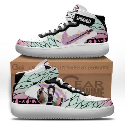 Shinobu Kocho Sneakers Air Mid Custom Anime Demon Slayer Shoes