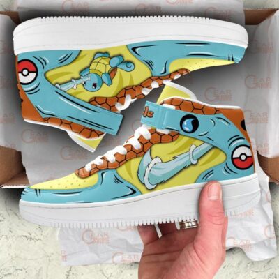 Squirtle Sneakers Air Mid Custom Pokemon Anime Shoes for Otaku 3