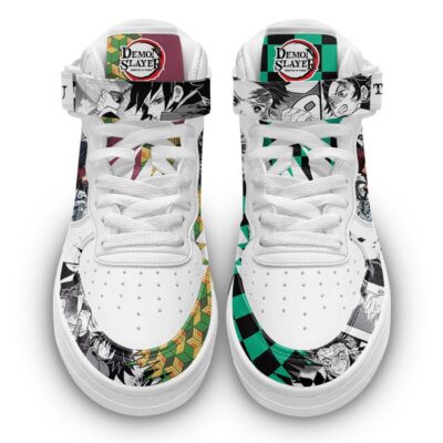 Tanjiro Giyu Sneakers Air Mid Demon Slayer Anime Shoes Mix Manga 1