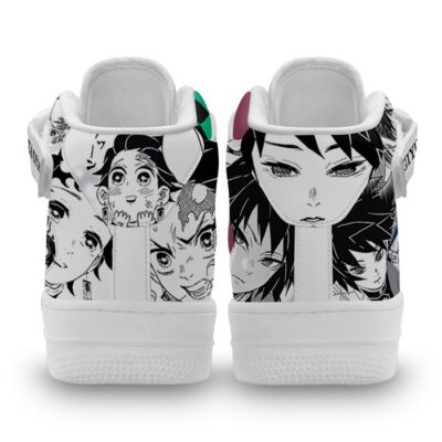 Tanjiro Giyu Sneakers Air Mid Demon Slayer Anime Shoes Mix Manga 2