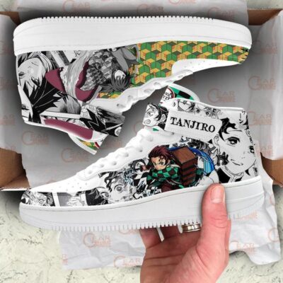 Tanjiro Giyu Sneakers Air Mid Demon Slayer Anime Shoes Mix Manga 3