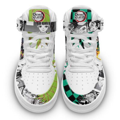 Tanjiro Kanao Sneakers Air Mid Demon Slayer Anime Shoes Mix Manga 1