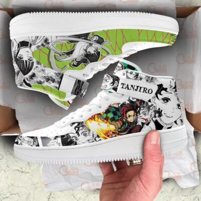 Tanjiro Kanao Sneakers Air Mid Demon Slayer Anime Shoes Mix Manga 3