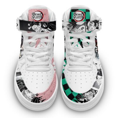 Tanjiro Nezuko Sneakers Air Mid Demon Slayer Anime Shoes Mix Manga 1