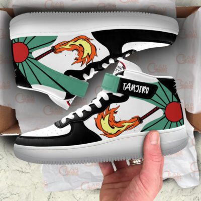 Tanjiro Skills Sneakers Air Mid Custom Anime Demon Slayer Shoes 3