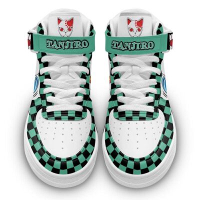 Tanjiro Sneakers Air Mid Custom Demon Slayer Anime Shoes for Otaku 1