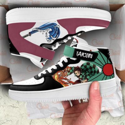 Tanjiro and Giyu Sneakers Air Mid Custom Anime Demon Slayer Shoes 3