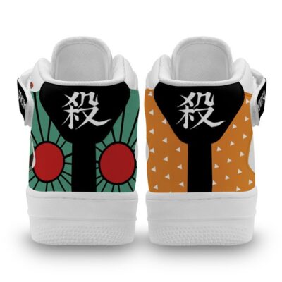 Tanjiro and Zenitsu Sneakers Air Mid Custom Anime Demon Slayer Shoes 2 Tanjiro and Zenitsu Sneakers Air Mid Custom Anime Demon Slayer Shoes 2