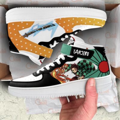 Tanjiro and Zenitsu Sneakers Air Mid Custom Anime Demon Slayer Shoes 3 Tanjiro and Zenitsu Sneakers Air Mid Custom Anime Demon Slayer Shoes 3