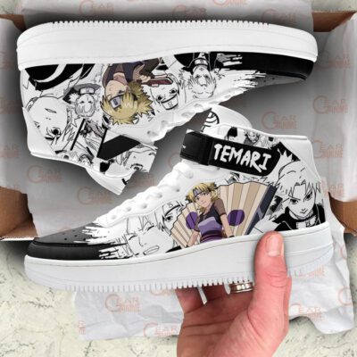 Temari Sneakers Air Mid Custom Anime Shoes Mix Manga for Otaku 3