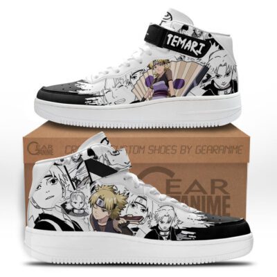 Temari Sneakers Air Mid Custom Anime Shoes Mix Manga for Otaku