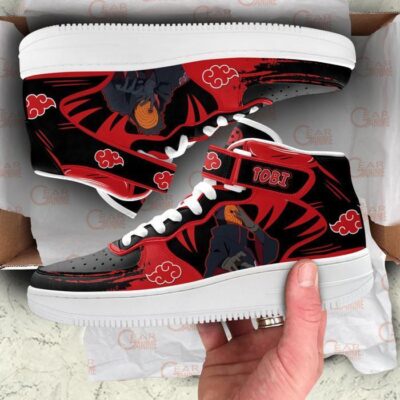 Tobi Sneakers Air Mid Custom Anime Akatsuki Shoes for Otaku 3