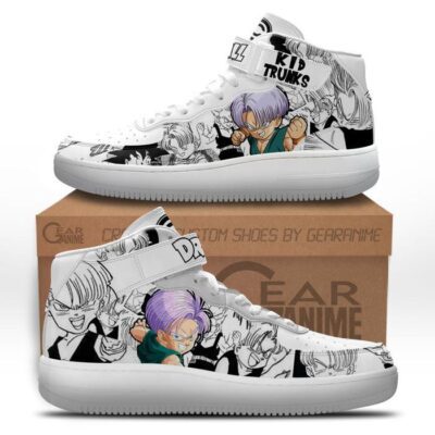 Trunks Kid Sneakers Air Mid Custom Dragon Ball Anime Shoes Mix Manga