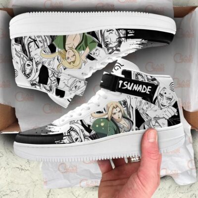 Tsunade Sneakers Air Mid Custom Anime Shoes Mix Manga for Otaku 3