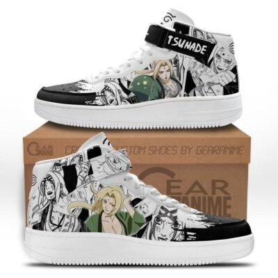 Tsunade Sneakers Air Mid Custom Anime Shoes Mix Manga for Otaku