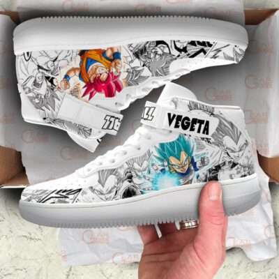 Vegeta Blue Goku God Sneakers Air Mid Dragon Ball Shoes Mix Manga 3
