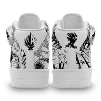 Vegeta and Goku Sneakers Air Mid Dragon Ball Anime Shoes Mix Manga 2