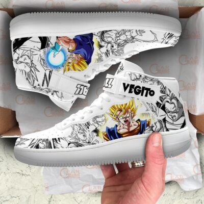Vegito Yellow Sneakers Air Mid Dragon Ball Anime Shoes Mix Manga 3