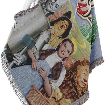 Warner Brothers Wizard Of Oz "Group" Woven Tapestry Throw Blanket 3 Warner Brothers Wizard Of Oz Group Woven Tapestry Throw Blanket 3