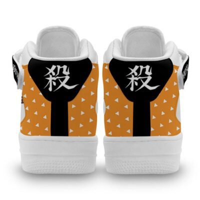 Zenitsu Sneakers Air Mid Custom Anime Demon Slayer Shoes 2