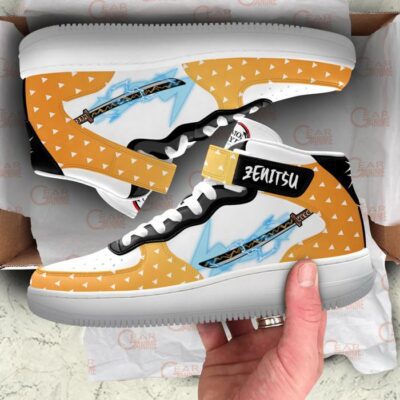 Zenitsu Sneakers Air Mid Custom Anime Demon Slayer Shoes 3