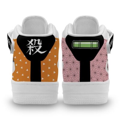 Zenitsu and Nezuko Sneakers Air Mid Custom Anime Demon Slayer Shoes 2 Zenitsu and Nezuko Sneakers Air Mid Custom Anime Demon Slayer Shoes 2