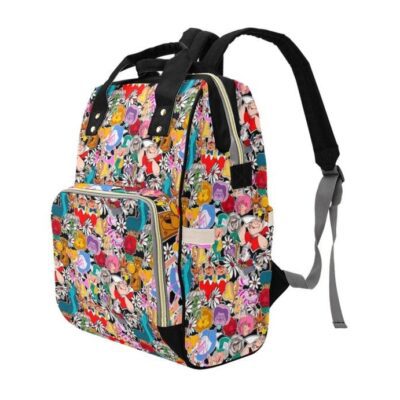 Alice in Wonderland Diaper Bag Backpack Multifunctional Backpack 3 Alice in Wonderland Diaper Bag Backpack Multifunctional Backpack 3