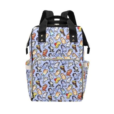Bluey Dogs Diaper Bag Backpack Multifunctional Backpack