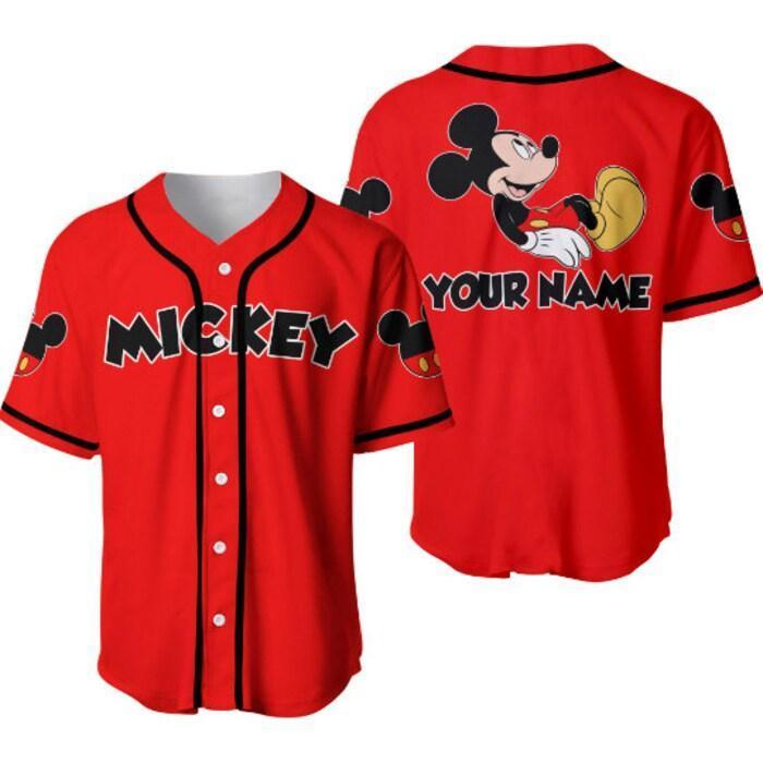 Chilling Mickey Mouse Black Red | Disney Unisex Cartoon Graphic Casual ...