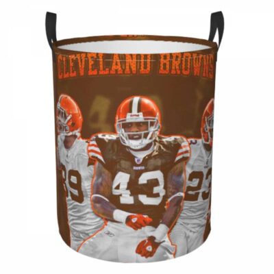 Cleveland Browns Hamper Bag Laundry Basket For Laundry Room Or Bathroom LD140