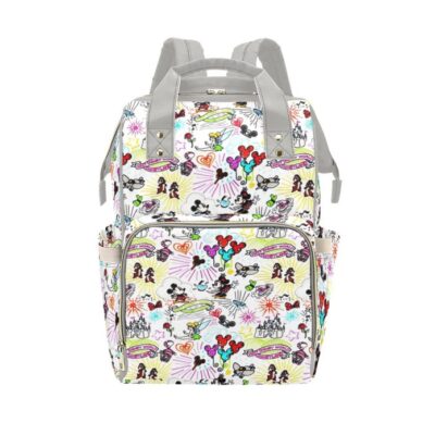 Disney Parks Diaper Bag Backpack Multifunctional Backpack