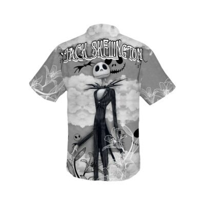 Jack Skellington Summer Tropical Print Disney Hawaiian Button Down Shirt Shorts Set Unisex Outfits 3