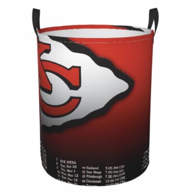 Kansas City Chiefs Hamper Bag Laundry Basket For Laundry Room Or Bathroom LD152