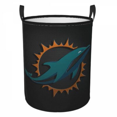 Miami Dolphins Hamper Bag Laundry Basket For Laundry Room Or Bathroom LD275