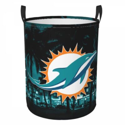 Miami Dolphins Hamper Bag Laundry Basket For Laundry Room Or Bathroom LD276