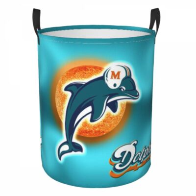 Miami Dolphins Hamper Bag Laundry Basket For Laundry Room Or Bathroom LD277