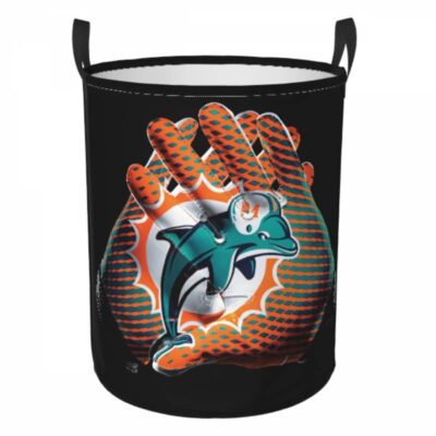 Miami Dolphins Hamper Bag Laundry Basket For Laundry Room Or Bathroom LD756