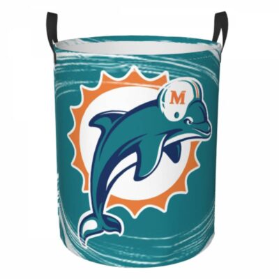 Miami Dolphins Hamper Bag Laundry Basket For Laundry Room Or Bathroom LD758