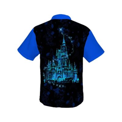 Mickey Fantasia Blue 50th Anniversary Glitter Castle Disney Hawaiian Summer Vacation Button Down Shirt Shorts Set Unisex Outfits 3 Mickey Fantasia Blue 50th Anniversary Glitter Castle Disney Hawaiian Summer Vacation Button Down Shirt Shorts Set Unisex Outfits 3