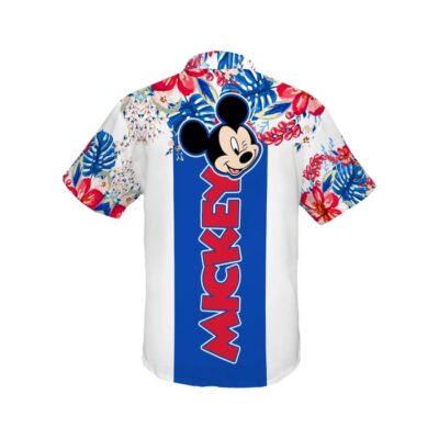 Mickey Floral Stripe Summer Tropical Print Disney Hawaiian Button Down Shirt Shorts Set Unisex Outfits 3 Mickey Floral Stripe Summer Tropical Print Disney Hawaiian Button Down Shirt Shorts Set Unisex Outfits 3