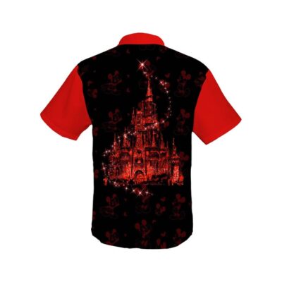 Mickey Mouse Red 50th Anniversary Glitter Castle Disney Hawaiian Summer Vacation Button Down Shirt Shorts Set Unisex Outfits 1 Mickey Mouse Red 50th Anniversary Glitter Castle Disney Hawaiian Summer Vacation Button Down Shirt Shorts Set Unisex Outfits 1
