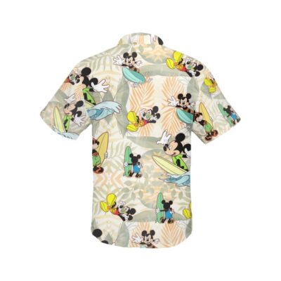 Mickey Surfing Waves Summer Tropical Print Disney Hawaiian Button Down Shirt Shorts Set Unisex Outfits 3 Mickey Surfing Waves Summer Tropical Print Disney Hawaiian Button Down Shirt Shorts Set Unisex Outfits 3