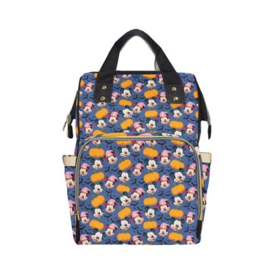 Mickey and Minnie Halloween Diaper Bag Backpack Multifunctional Backpack